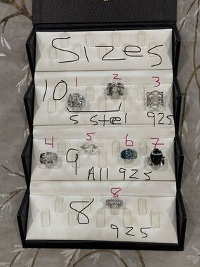 Assorted Sterling Silver and Stainless Steel Rings Tocara & Lia Sophia
